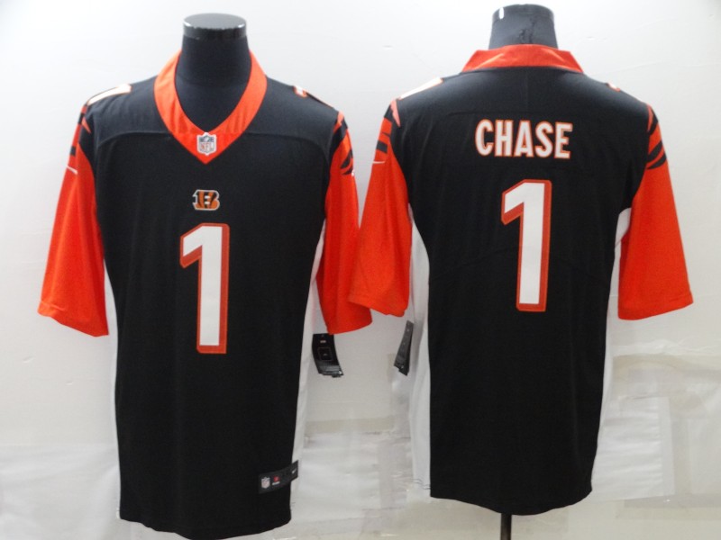 Men's Cincinnati Bengals Ja'Marr Chase #1 Black Alternate Jersey